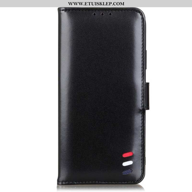 Etui Folio do Xiaomi Redmi Note 11 Pro Plus 5G Trójkolorowy Efekt Skóry